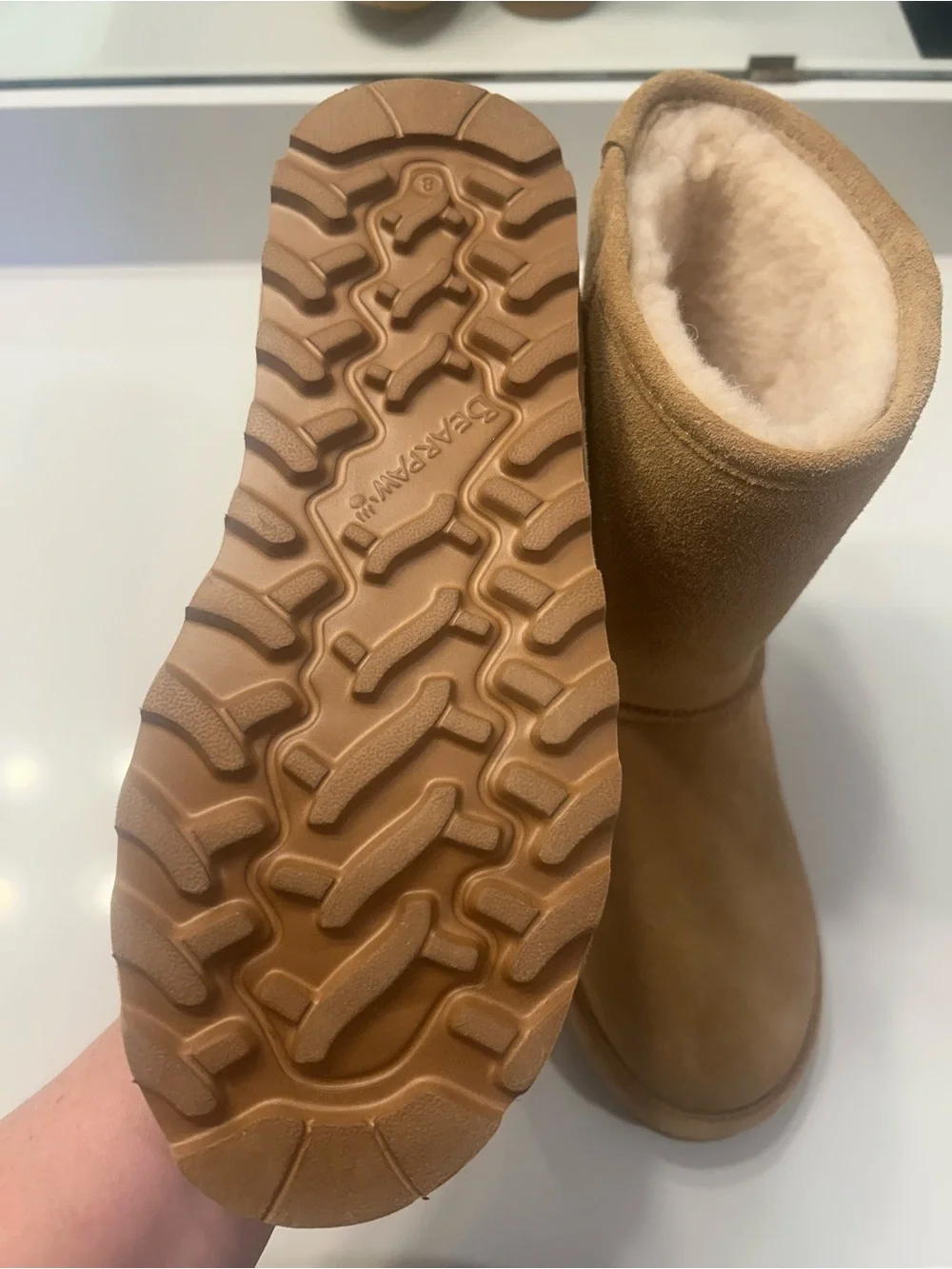 BearPaw Women's Tall Suede Boots in Chestnut